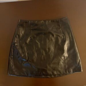 Abercrombie vegan leather mini skort